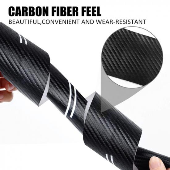 4PCS Carbon Fiber Car Door Sill Plate Protector Cover Trim Sticker For Kia