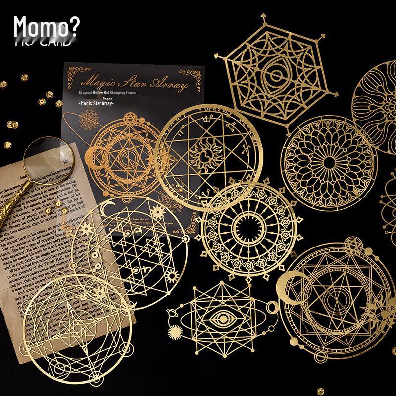 Серия романтических историй Момо: 10 листов кружевной бумаги для горячего тиснения для DIY японских планеров