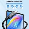 Удлинительный кабель USB C с поддержкой видео 8K@60Hz, зарядки 240 Вт, передачи данных 40 Гбит/с, плетеный кабель USB 4 для устройств Type C