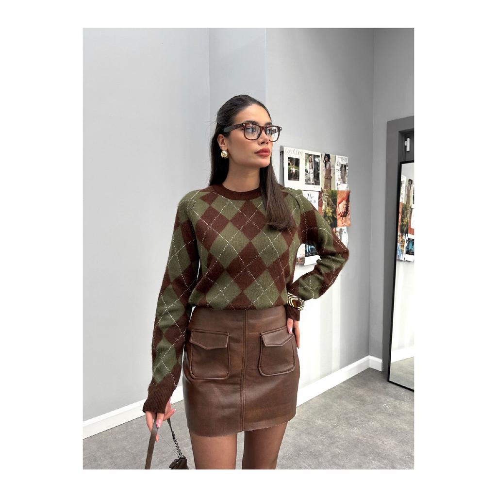 Square Pattern Sweater