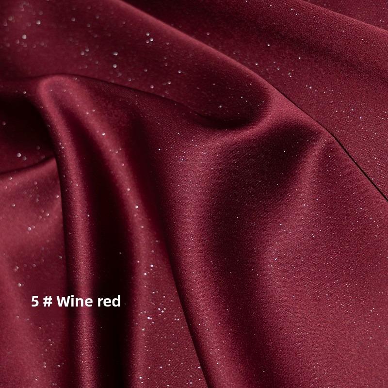 Acetate Glitter Fabric Shiny Wire Soft By The Meter for Wedding Dress Shirt Sun-top DIY Sewing Designer Cloth Hanging Red Black
