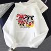 MINISO Kawaii Paradise Fashion Minnie Mouse Y2K Women's Hoodie Creative Design Disney Duck Mickey Pattern Women's Hoodie Casual