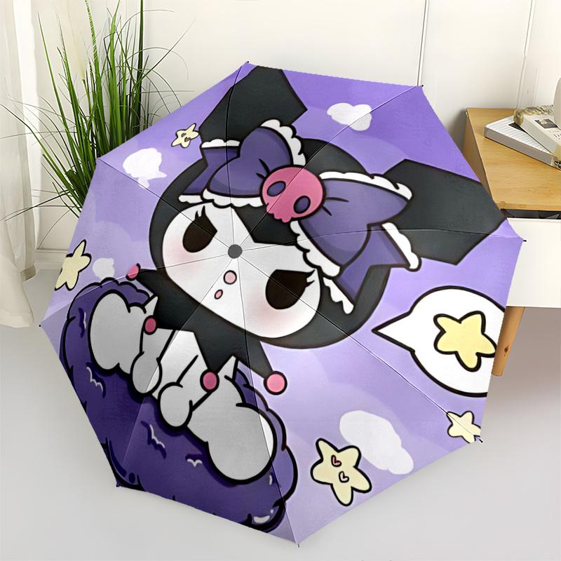 1pc Kawaii Cloud Umbrella with Bow - Automatic Opening & Closing, Portable Folding Design, Outdoor for Fans, Travelers, Everyday Use, Festive Gift Ide