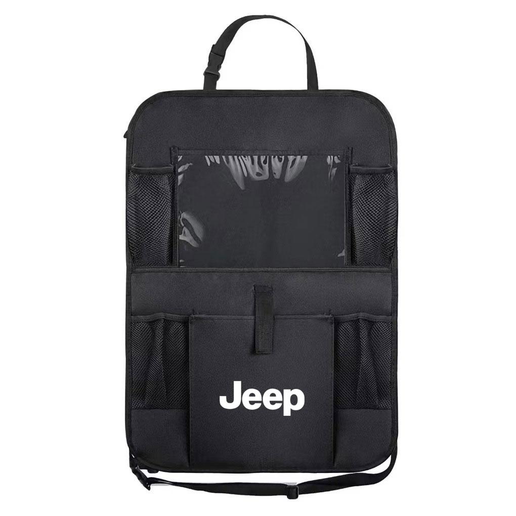 Vehicle Mounted Multifunctional Car Seat Back Sorage Bag For Jeep TRAILHAWK COMMANDER LIBERTY Wrangler Lanyard Car Accessories
