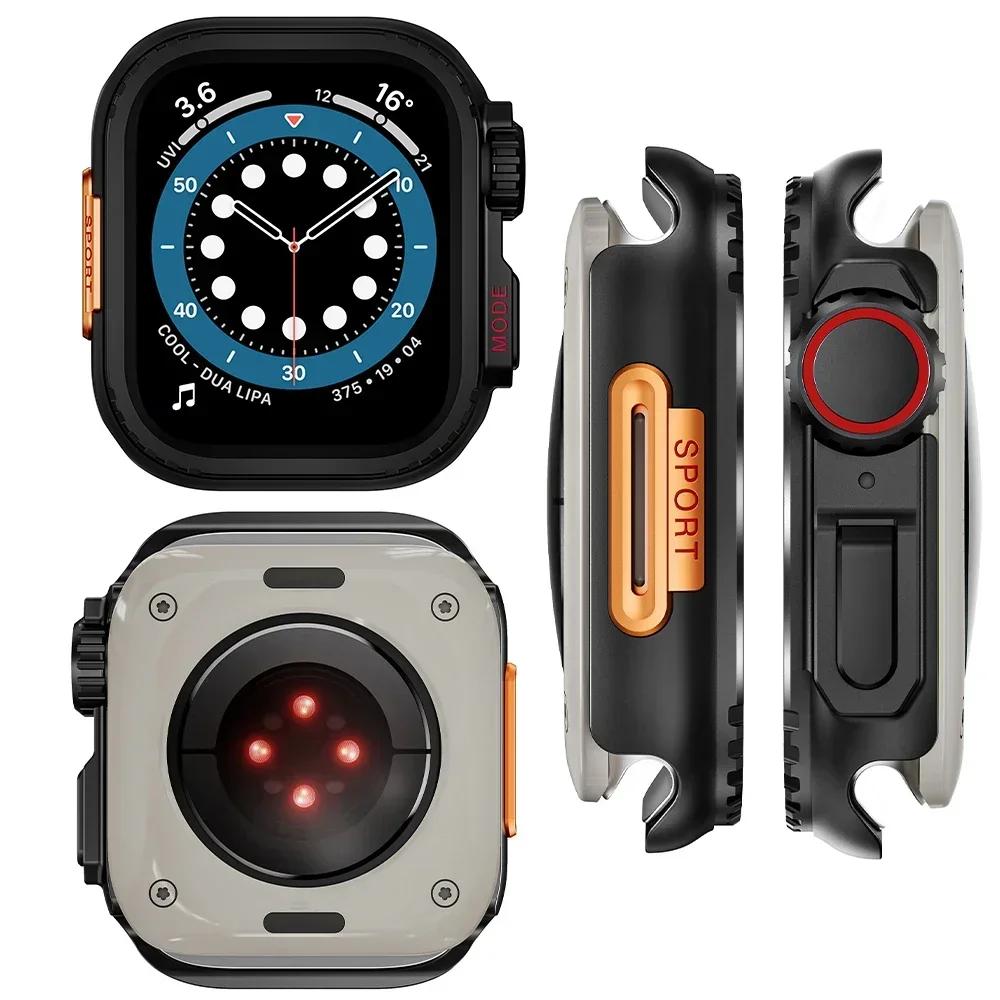 Металлический корпус для Apple Watch Ultra 3/2 49 мм 11 10 46 мм 9 8 7 45 мм Защитный бампер из алюминиевого сплава для Iwatch SE 44 мм Прочный бампер