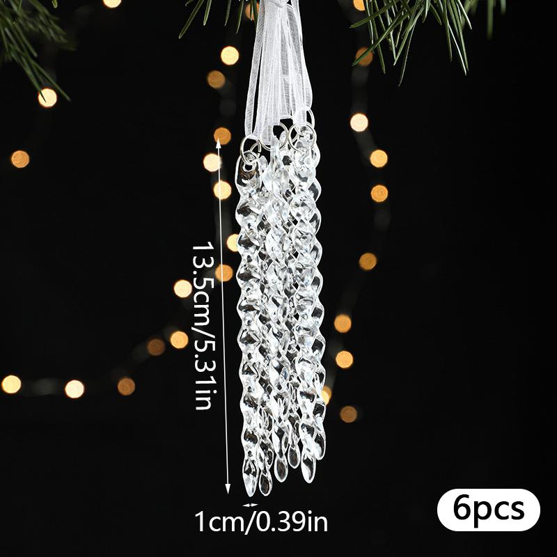 Рождественское креативное украшение Рождественская елка Подвеска для рождественской вечеринки Подвесные прозрачные акриловые аксессуары