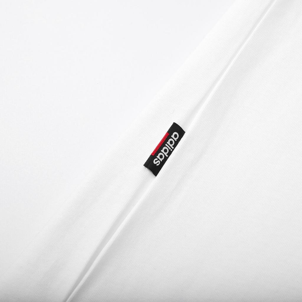 Adidas Letter Round Neck Casual Pullover Sports Short Sleeve T-Shirt Unisex T-Shirts White JJ0617