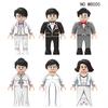 M8005 Свадебная фигурка строительный блок пара жених и невеста украшение коллаж игрушка сумка