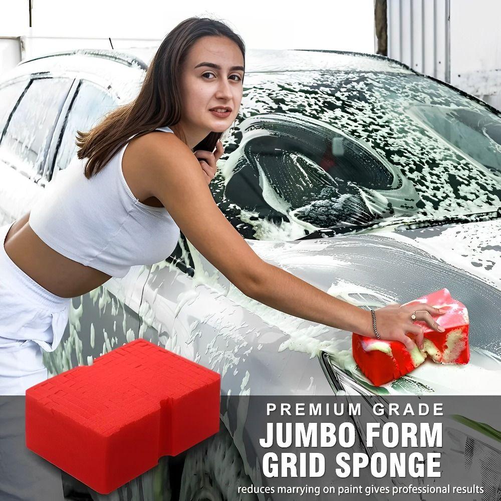Sponge Large Cross Soft Foam Grid Sponge Soft Multifunctional Large Sponge Tire Wash Wipe Tool