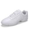 White Aerobics Shoes Children's Fitness Shoes Gymnastics Sports Dancing Shoes Cheerleading Shoes Women's Square Dancing Shoes