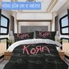 Korn Pattern Bedding,Quilt Set Quilt Cover Pillowcase Home Birthday Gift (1*duvet cover+2*pillowcase,without core)MSJT0918056