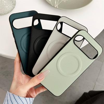 Веганский кожаный ультратонкий чехол для телефона для Google Pixel 10 9 Pro Fold 8 8A 7 7A 6 9 Pro XL с магнитной защитой от ударов для Magsafe