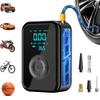 Tire Inflator Portable Compressor,150 PSI Portable Tire Inflator with Digital Display and LED Light, Cordless Tire for Cars, Motorcycle, Bike, Bal