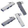 Портативный USB C хаб 90 градусов, 4 порта USB-расширения, быстрый дата-хаб с 2 USB2.0, 1 USB3.0 для ПК, ноутбука