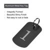 uxcell Key Number ID Tags with Aluminum Decorative Rectangular Pack of 10 Tags, 1-10 Tags, Rings, Metal, 50x30mm, Black, Blanks,