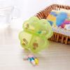 Portable Plastic Pill Storage Box With Independent Opening Design Four-Leaf Clover 4 Grids Pill Organizer Drug Separation Box