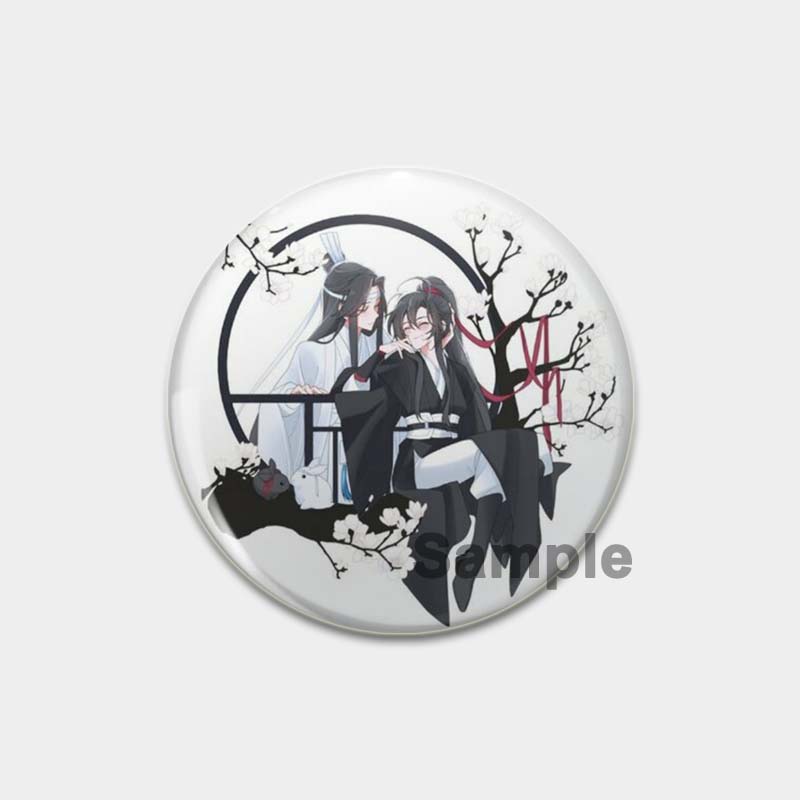 32/44/58 мм аниме Mo Dao Zu Shi брошь, булавки для одежды, аксессуары для рюкзака, мультяшная фигурка Lan Wangji/Wei Wuxian/Chen Qing Ling, значок