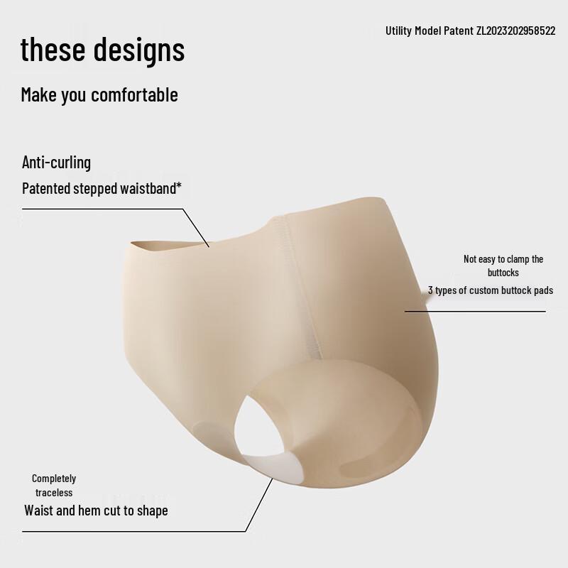 Женские бесшовные трусы-слипы средней посадки Bananain 508A (3-Pack)