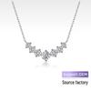 925 Sterling Silver Moissanite Necklace: Elegant and Versatile High-End Clavicle Chain for Women