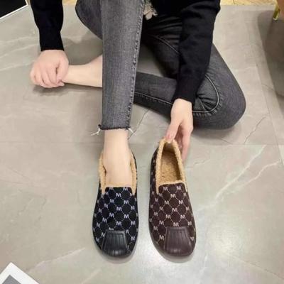 Французские ретро хлопковые туфли женские зимние 2024 новый дизайн теплые женские вулканизированные туфли на плоской подошве Zapatillas De Mujer Traf