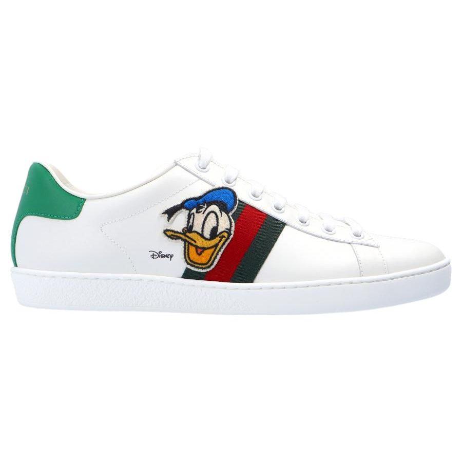 Gucci X Disney Ace "Заплатка Дональд Дак" Обувь 649401 1XG60 9114