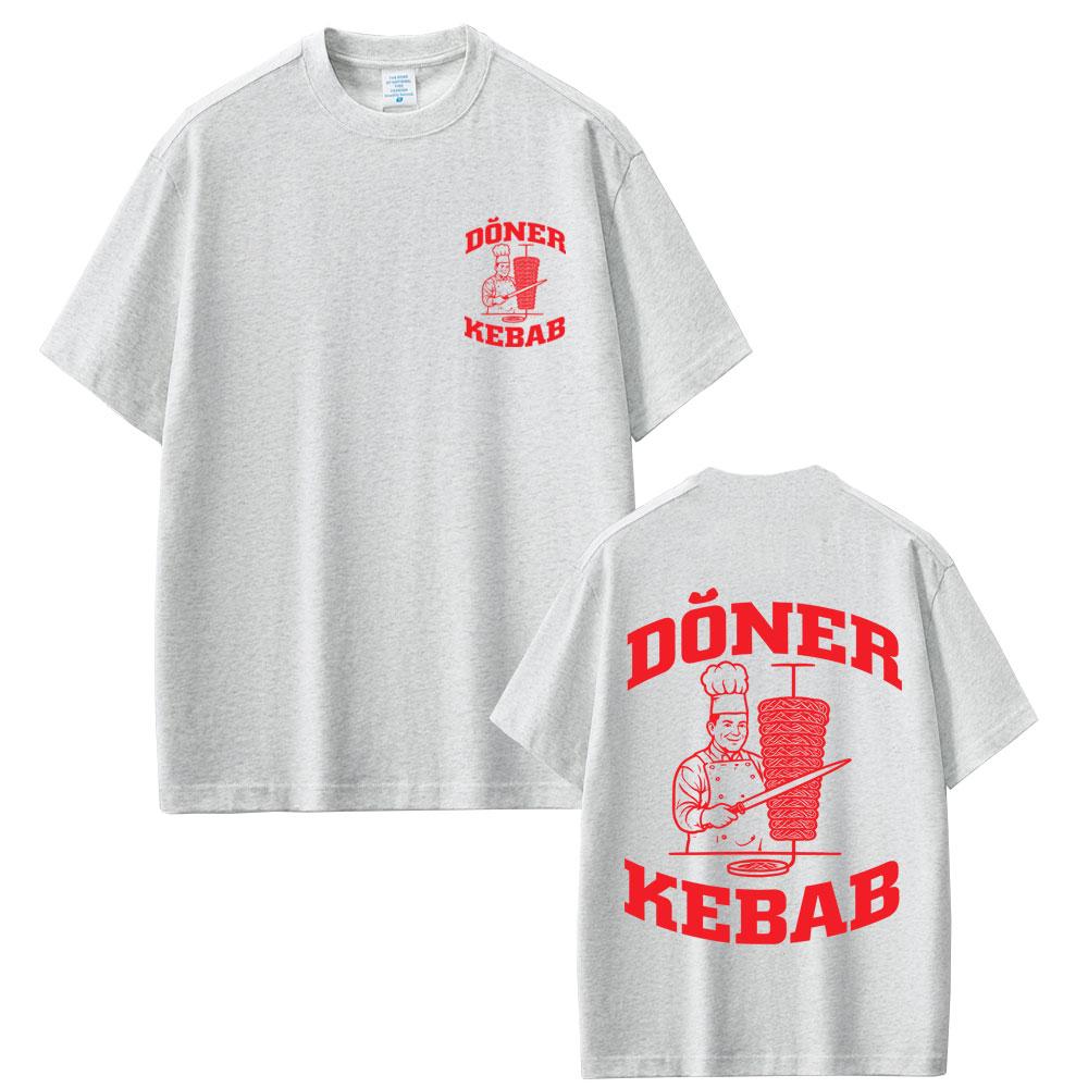 Doner Kebab Funny Graphic T-shirt Men Women Gothic Harajuku Summer Streetwear Men's Pure Cotton Oversized Short Sleeve T Shirts