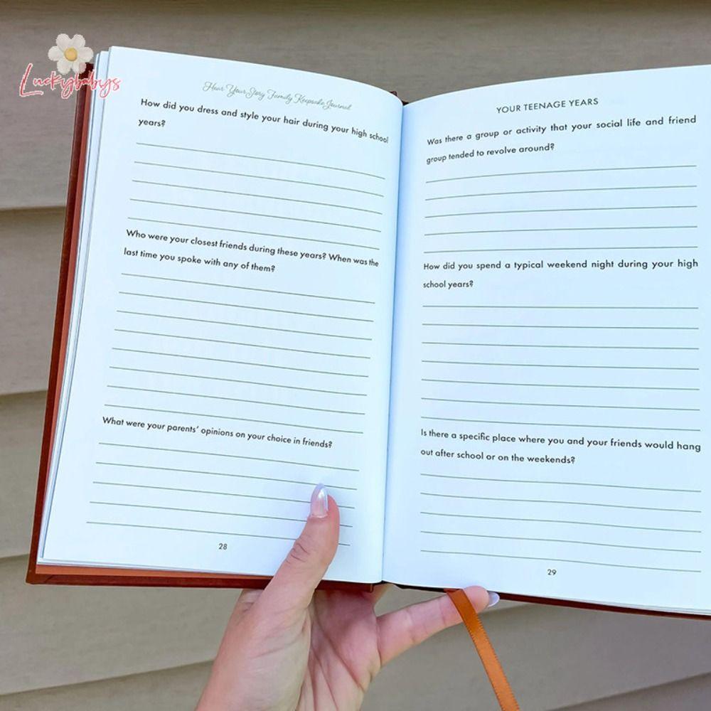 Leather I Want Hear Your Story Notebook To Share Their Life Mom's Memory Books