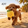 Portable Pet Toy for Travel Stuffed Pineapple Dog Toy, Squeaky Plush Chew Cute Skin Friendly Teething Puppies, Small And Medium Dogs Durable Pets