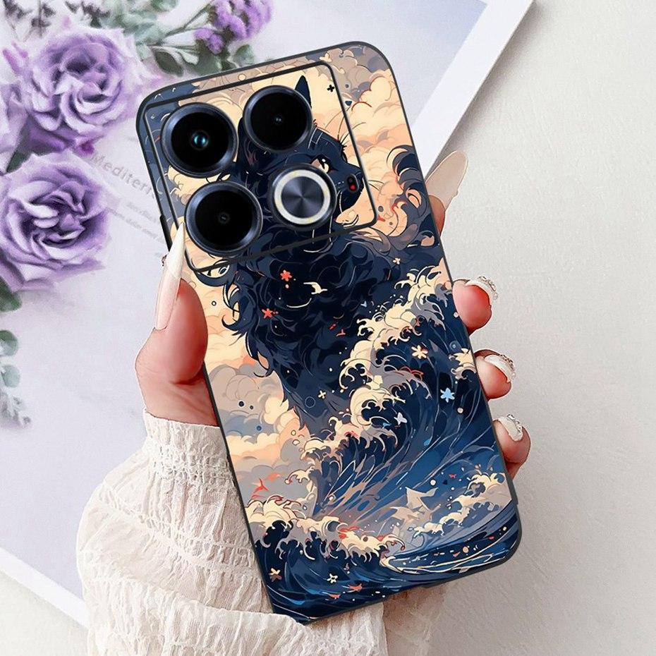 Модный Чехол с Рисунком Для Infinix Note 40 40Pro Pro+ Мягкий Силиконовый TPU Чехлы Для Телефона Для Infinix Note40 40 Pro Plus Чехлы Бамперы