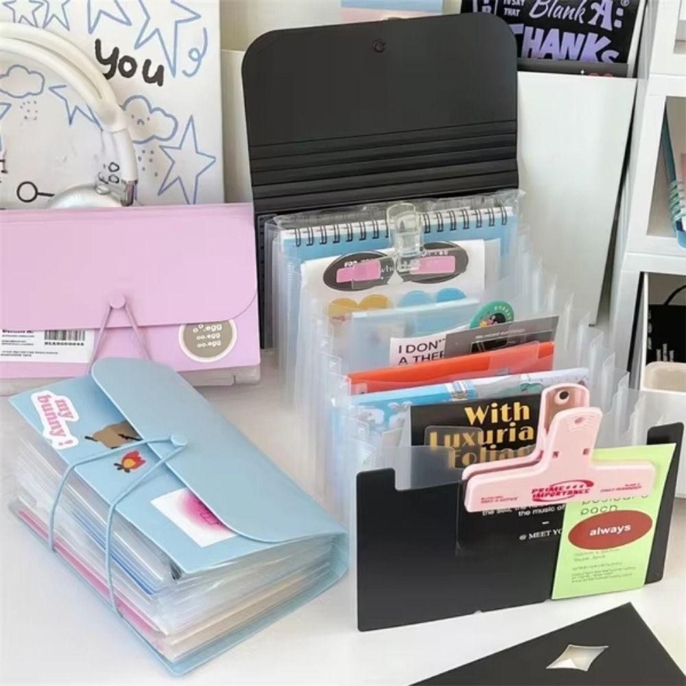 Большая вместительная папка-расширитель для файлов, однотонный цветной держатель для офисных файлов