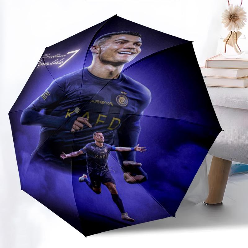 Ronaldo's Legacy Folding umbrella Portable Suitable for all seasons light printing Sun umbrella