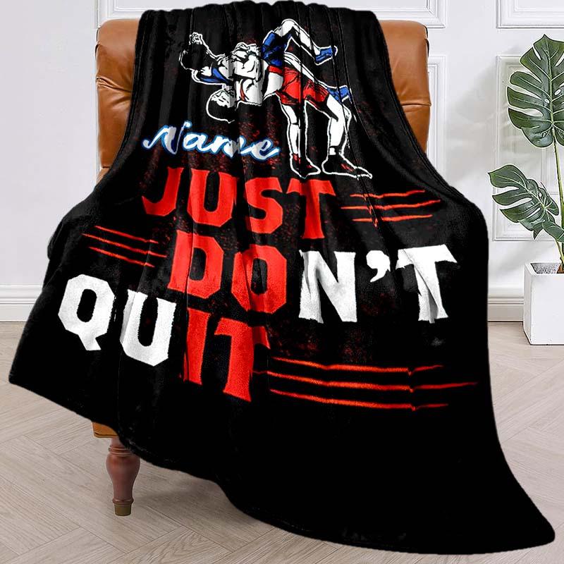 Wrestling Match Customize Your Name Blanket Used For Chair Office Sofa Bed Camping Soft And Warm Giving Friends And Relatives Birthday Gifts