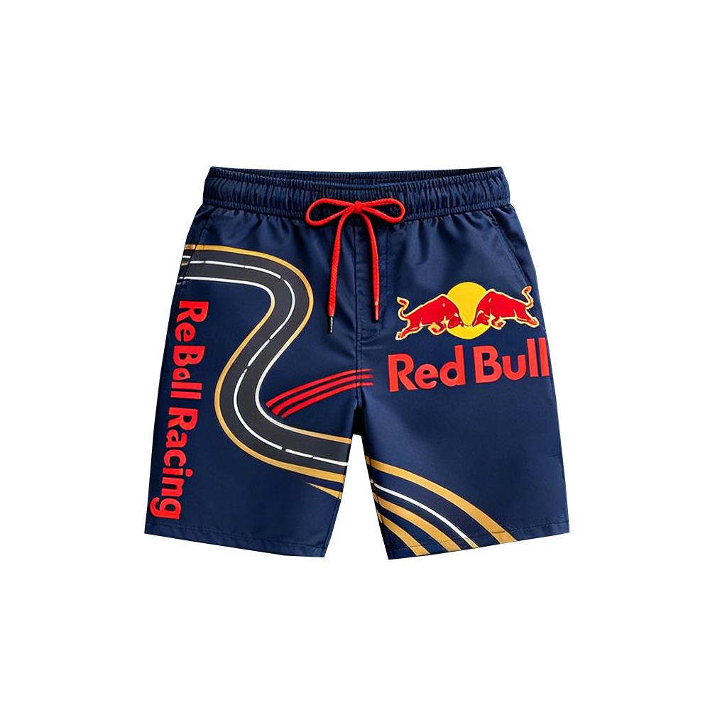 Мужские плавательные шорты F1 Red Bull Motorsport Летние Быстросохнущие Пляжные Board Shorts Повседневные Спортивные В гоночном стиле На шнурке Плавки