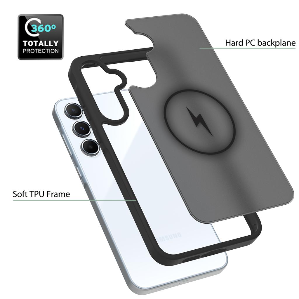 Ультратонкий чехол MagSafe для Samsung Galaxy A55 A35 5G - TPU/PC Silky Smooth Touch Wireless Charging Противоударный чехол