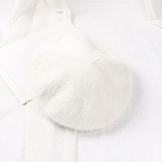 Женская шляпа художника однотонная восьмиугольная с куполообразной тульей берет осень зима теплая плюшевая шляпа модные аксессуары