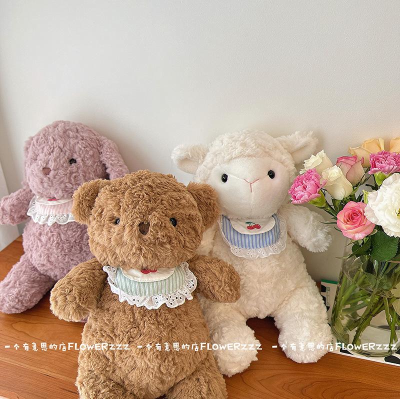 Друзья из детского сада Плюшевая кукла Кролик Кукла Медведь Кукла Малыш Слоненок Ягненок Игрушка Кукла Держащая Спящий Подарок