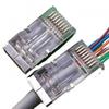 Экранированный коннектор CAT6 RJ45 с позолоченным медным контактом и серебристым металлическим корпусом
