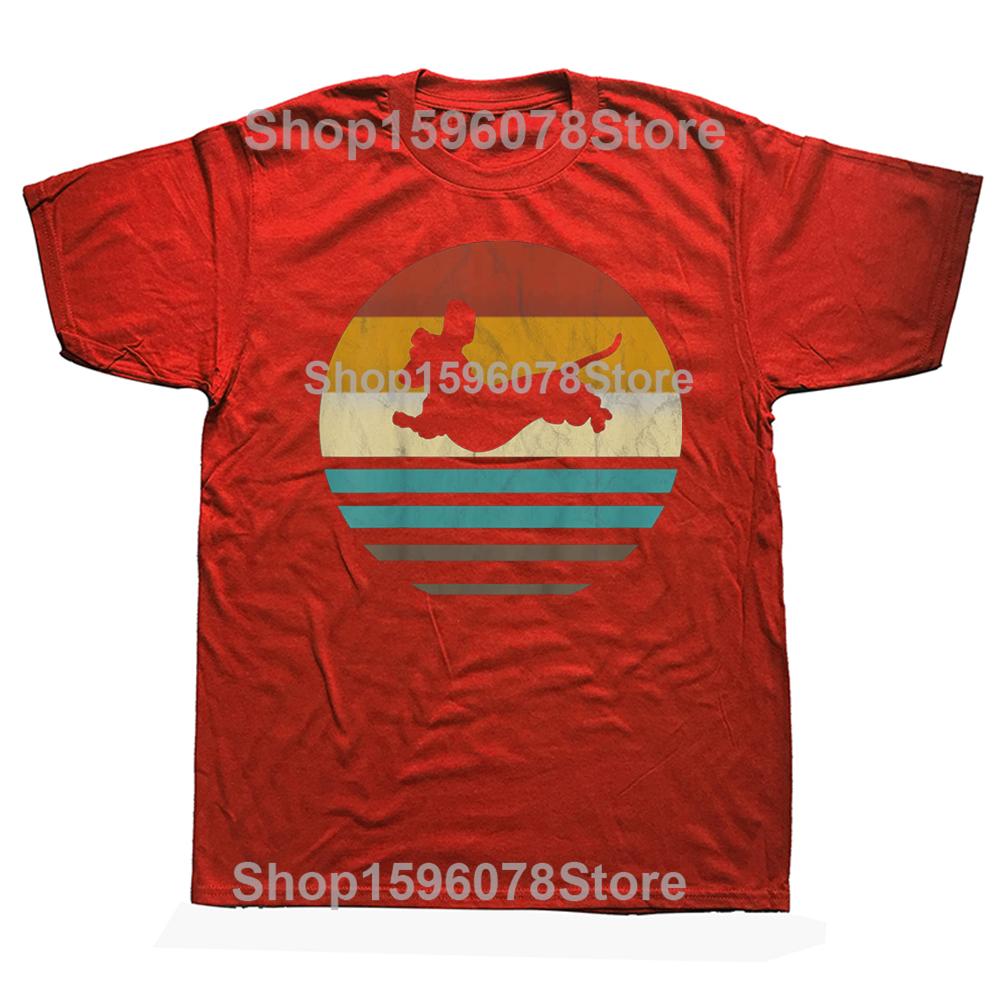 Funny Dachshund Vintage Retro Dog Love T Shirts Short Sleeve Birthday Gifts Mens Clothing Fashion Casual Loose Oversized T Shirt