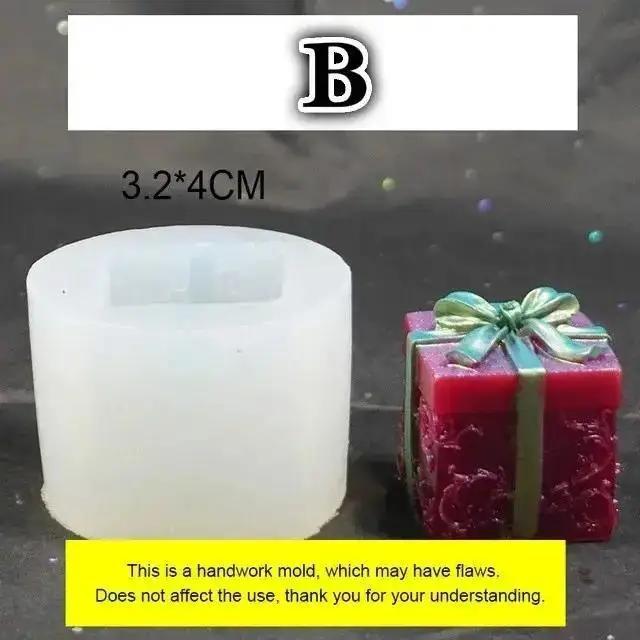 Christmas Mold Gift Box Silicone Mold Small Home Decoration Mold Resin Frosted Epoxy Resin Molds Resin Jewelry Molds