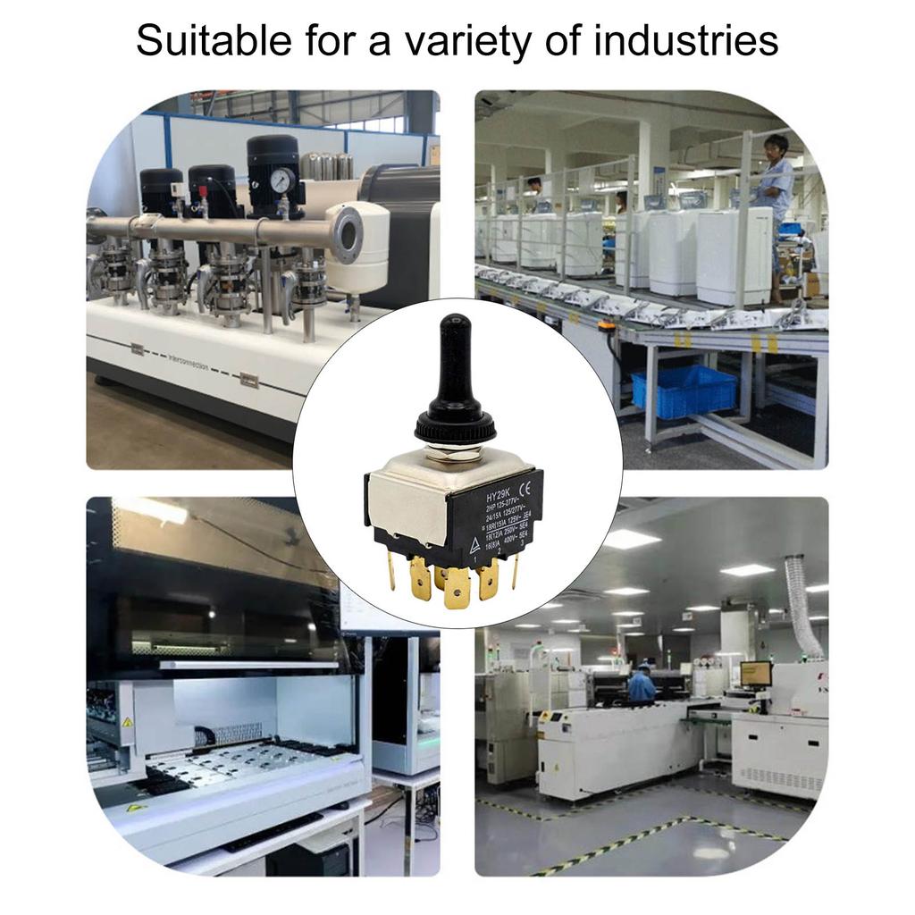 3-позиционные тумблеры HY29K с 9 контактами 9-контактные кнопочные переключатели Простая установка для домашних электроустановок