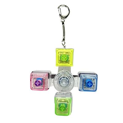 2-в-1 Креативный Механический Переключатель Кликер Спиннер Светодиодная Подсветка Брелок для Ключей Клавиатуры Игрушка для Снятия Стресса Декомпрессии Подарок