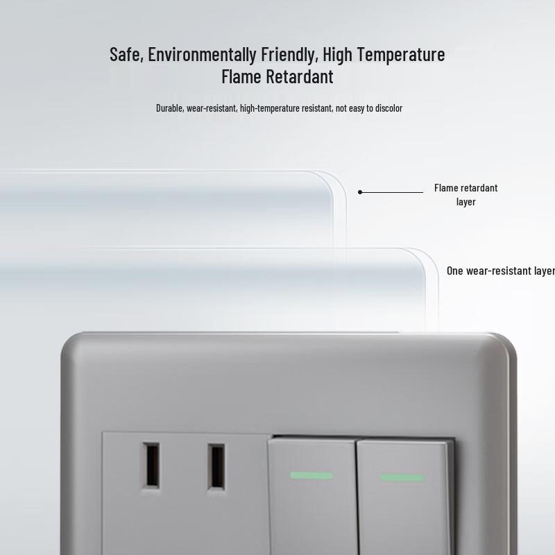 86-Type Wall-Mounted Switch & Power Socket Combo