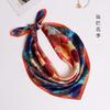 53CM Square Pure Silk Square Scarf 100% Mulberry Silk Decorative Flower Hairband Necktie Small Neckerchief for Women