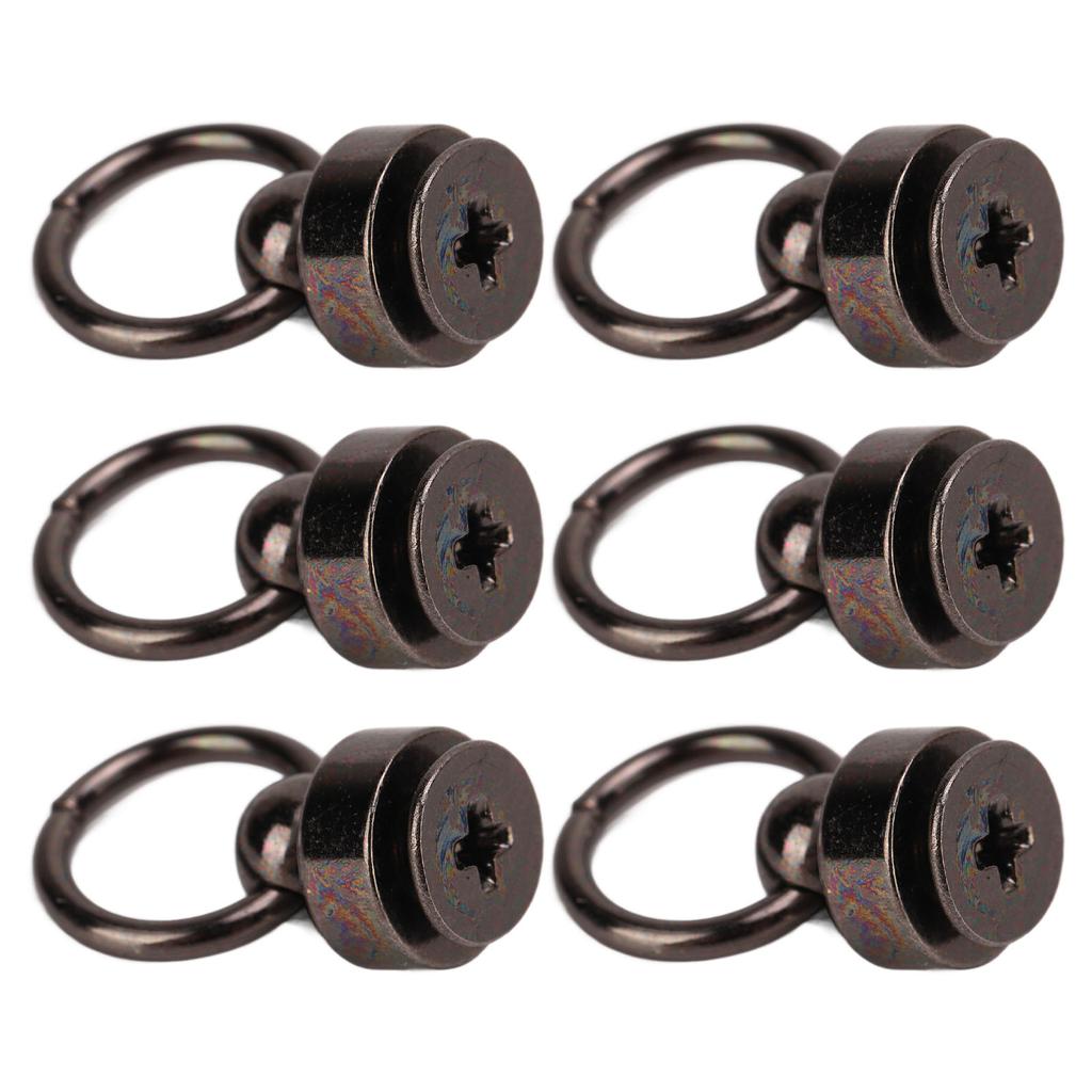 200 Sets Brass Rivets Purse Ball Studs DIY Hand Crafted High Durability Pull Ring Rivet Screw