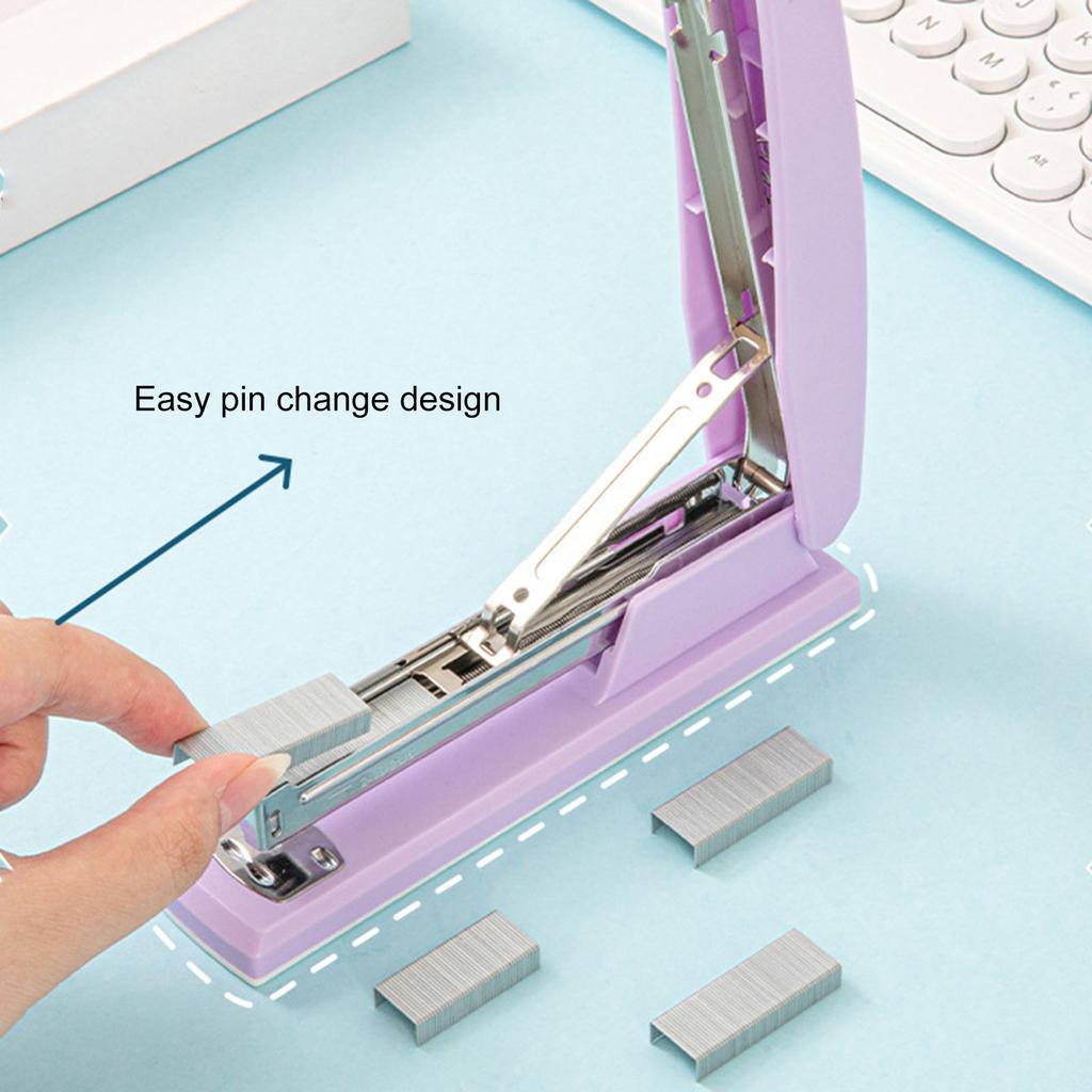Labor-Saving Stapler Office Desktop Stapler 20 Sheets Capacity Office Paper Binding Tool for Office Binding Supplies