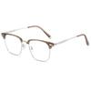 Half frame metal eyebrow myopia glasses male Sven ruffian handsome anti-blue light myopia can be matched with degree eye frame