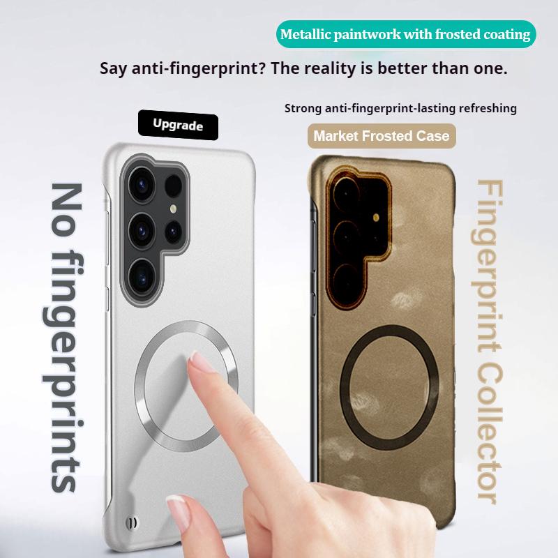 Тонкий безрамочный ультратонкий магнитный чехол для телефона для Samsung Galaxy S25 Ultra S25 S24 S23 S22 Plus, жесткий защитный охлаждающий чехол из ПК