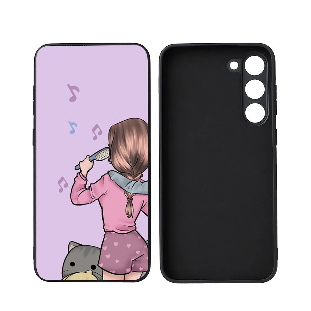 Лучший друг для Samsung Galaxy S23 S24 S25 Ultra S22 Plus S21 Черный Мягкий чехол Водонепроницаемый Мягкий чехол