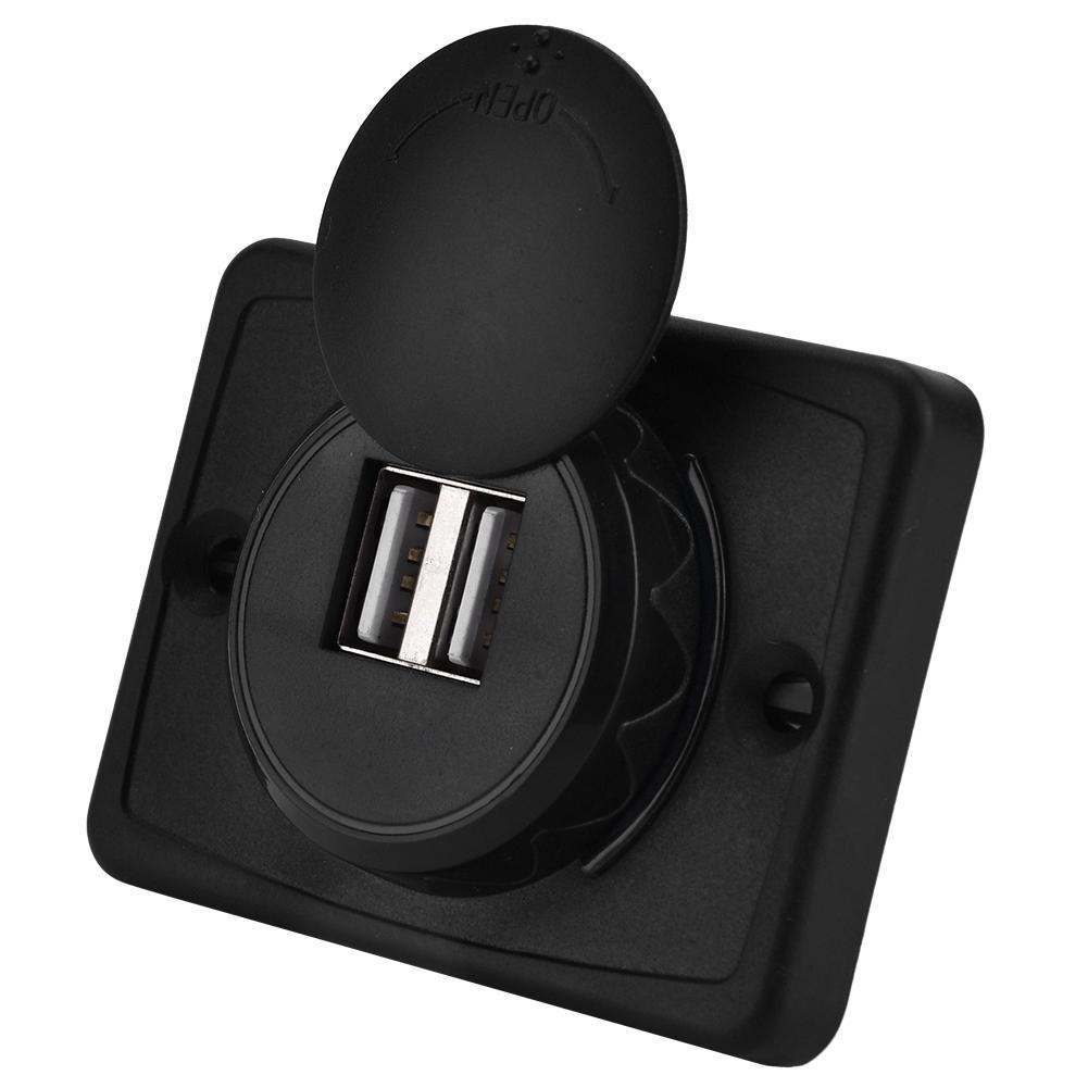 3.1A USB 3.1A Автомобильная Двойная Черная ABS USB Порт Розетка 12V LED Водонепроницаемая USB Розетка Автомобильная USB