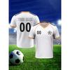 Custom Football Jersey with Logo Name Number Personalized Soccer Jerseys White Gold Soccer Team Shirt for Men Kids Women Fan